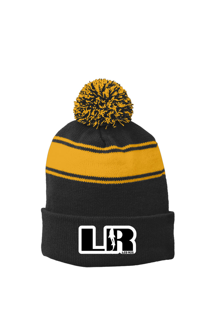 Striper Pom Beanie
