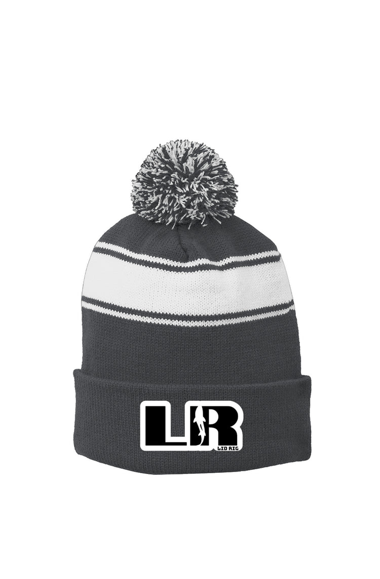 Striper Pom Beanie