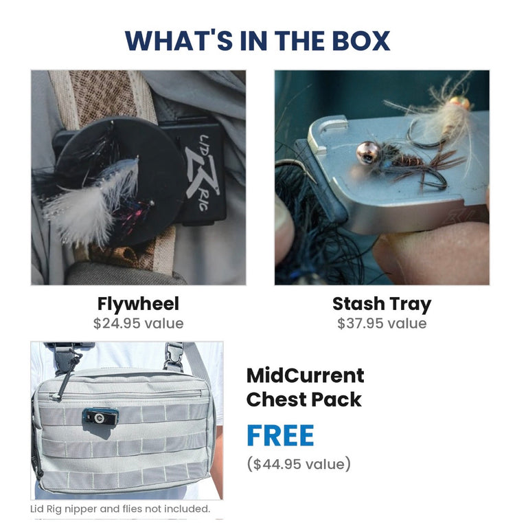 Free MidCurrent Chest Pack with Lid Rig Flywheel + Stash Tray